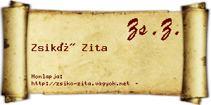 Zsikó Zita névjegykártya